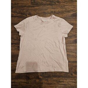 J.CREW Women's Essential Tee T-Shirt Pink, Solid Size Large